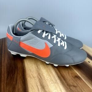 Nike Premier 3 FG Smoke Gray Orange Soccer Cleats Men's Size 8.5 AT5889-003